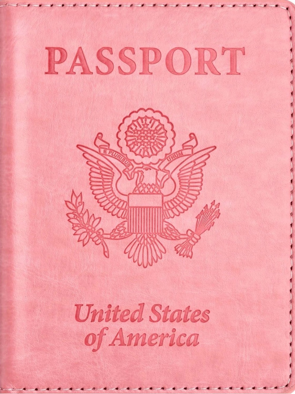 Premium Pink Passport Cover - United States Design